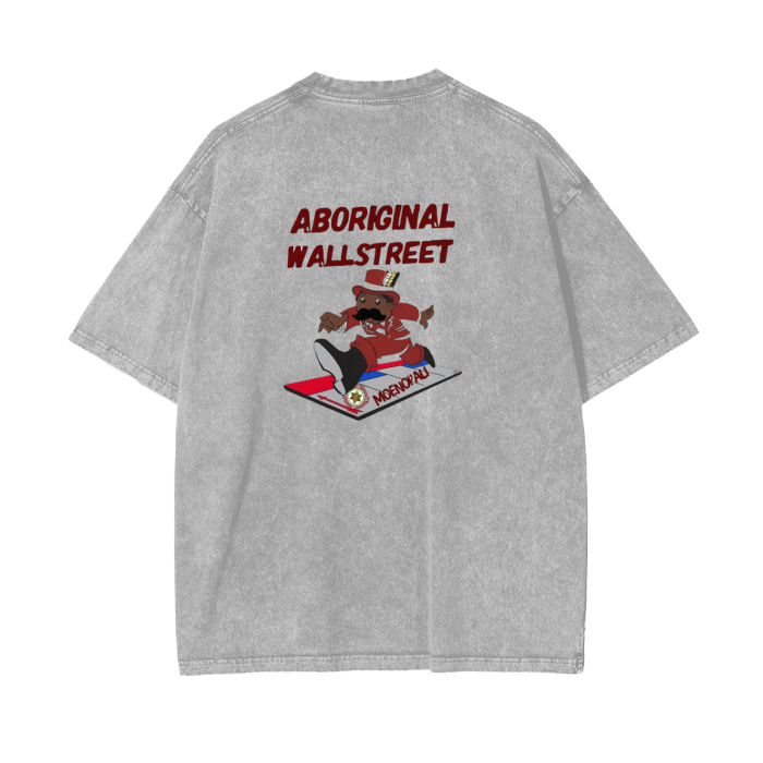 ABORIGINAL WALLSTREET Acid Wash Oversize T-Shirt