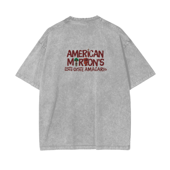 AMERICAN MAROON’S Acid Wash Oversize T-Shirt